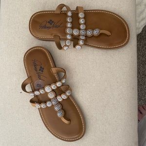 Patricia Nash jewel studded sandals